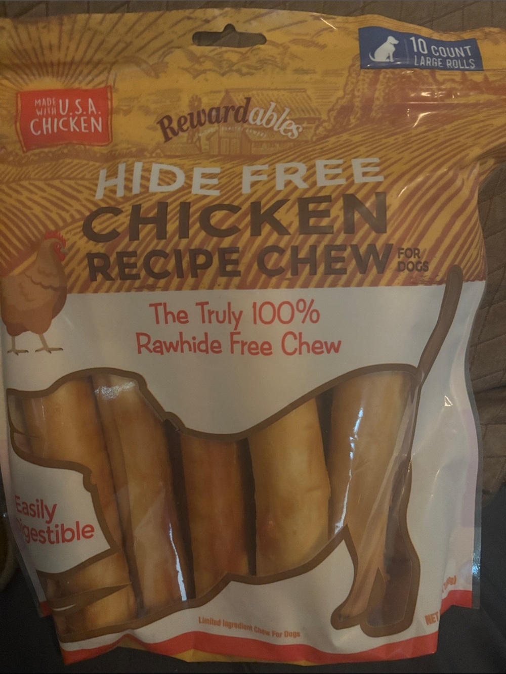 Hide Free Chicken Recipe Chew - Natural Chicken Color